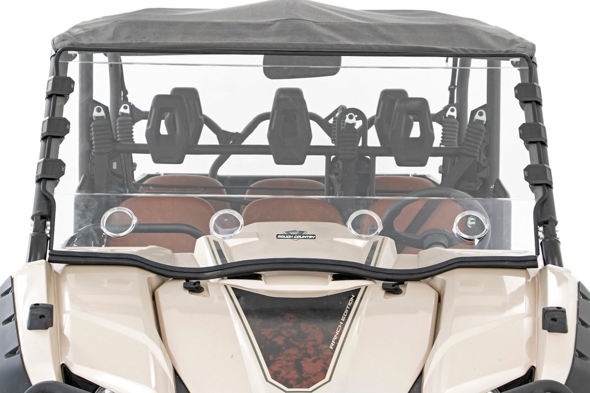 Yamaha YXM700 Viking VI EPS SE Vented Full Windshield - Rough Country - Scratch Resistant - '15-'19